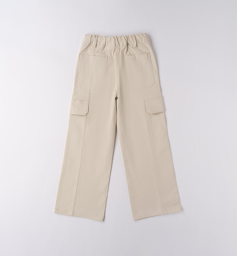 Pantaloni da ragazza BEIGE-0151
