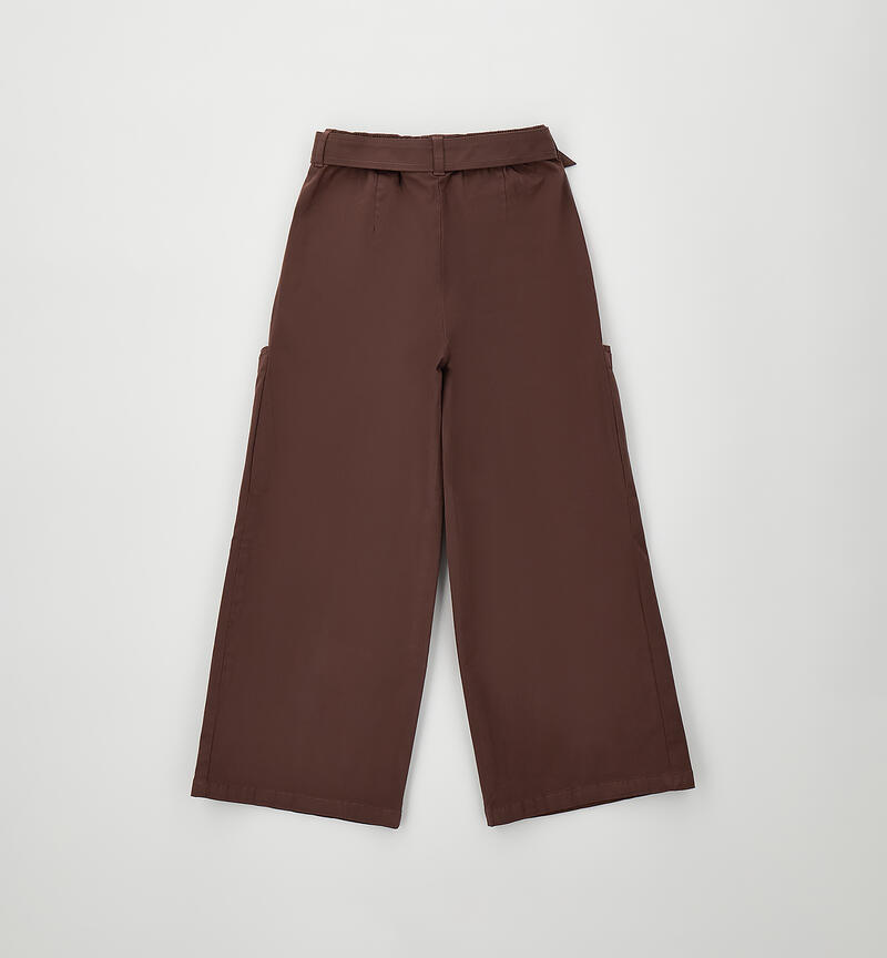 Pantaloni da ragazza BROWN-1244