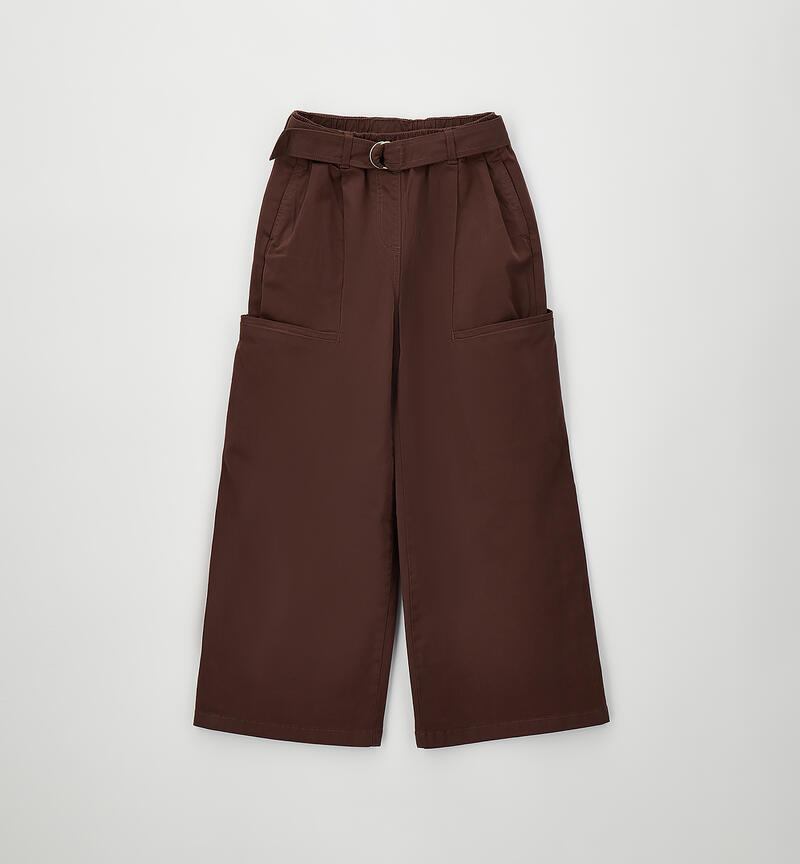 Pantaloni da ragazza BROWN-1244