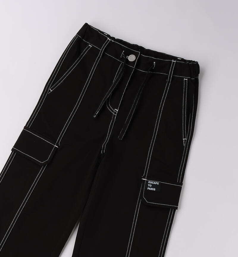 Pantaloni da ragazza NERO-0658