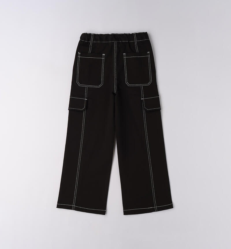 Pantaloni da ragazza NERO-0658