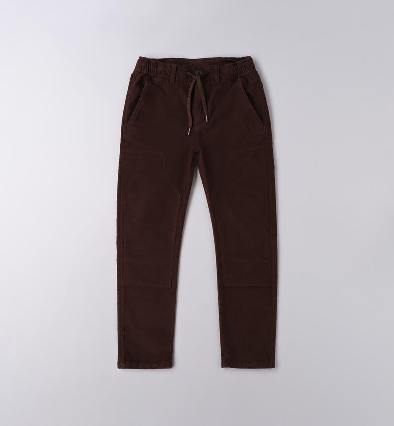 Sarabanda trousers for boys MARRONE-0854