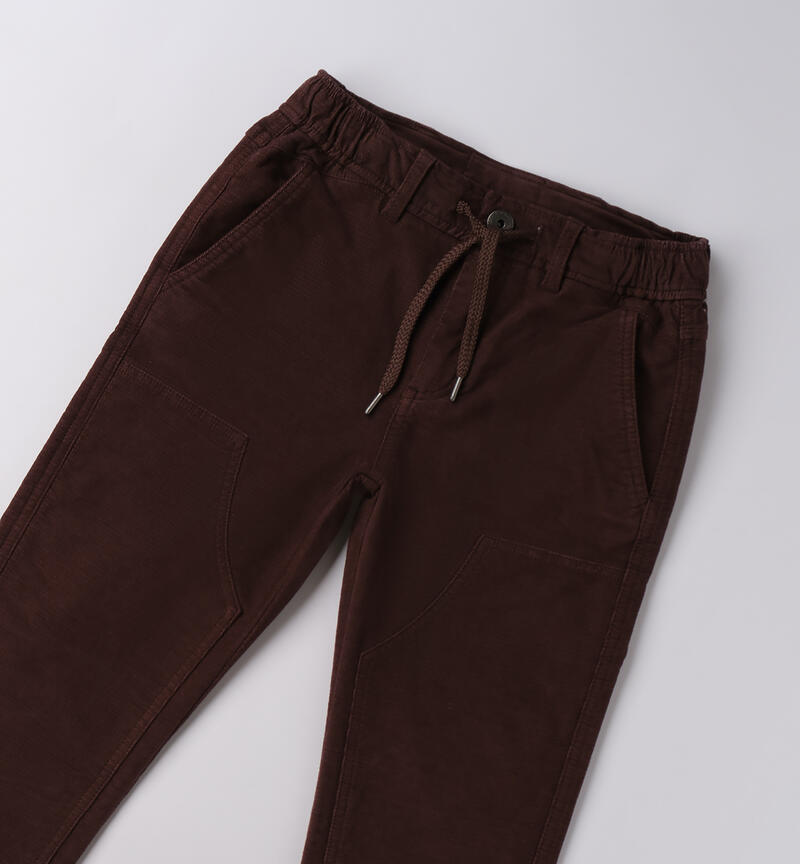 Sarabanda trousers for boys MARRONE-0854