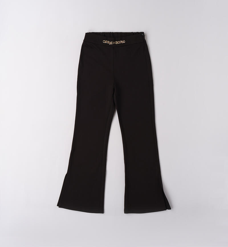 Elegant trousers for girls NERO-0658