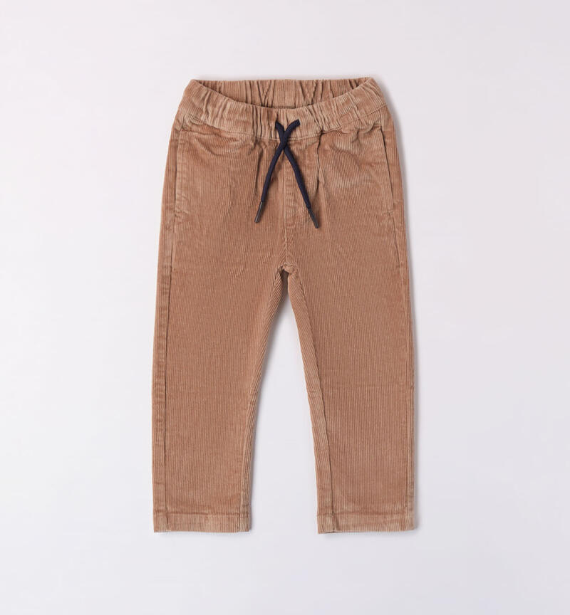 Pantaloni in velluto per bambino da 9 mesi a 8 anni Sarabanda TORTORA-0932