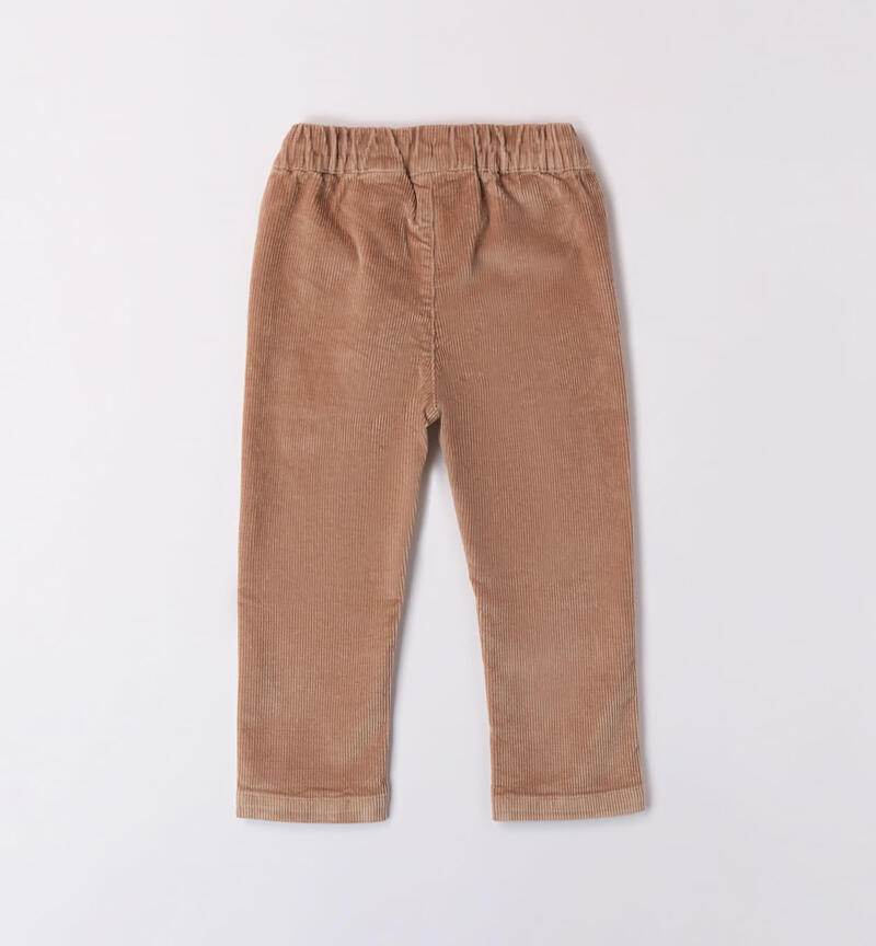 Pantaloni in velluto per bambino da 9 mesi a 8 anni Sarabanda TORTORA-0932