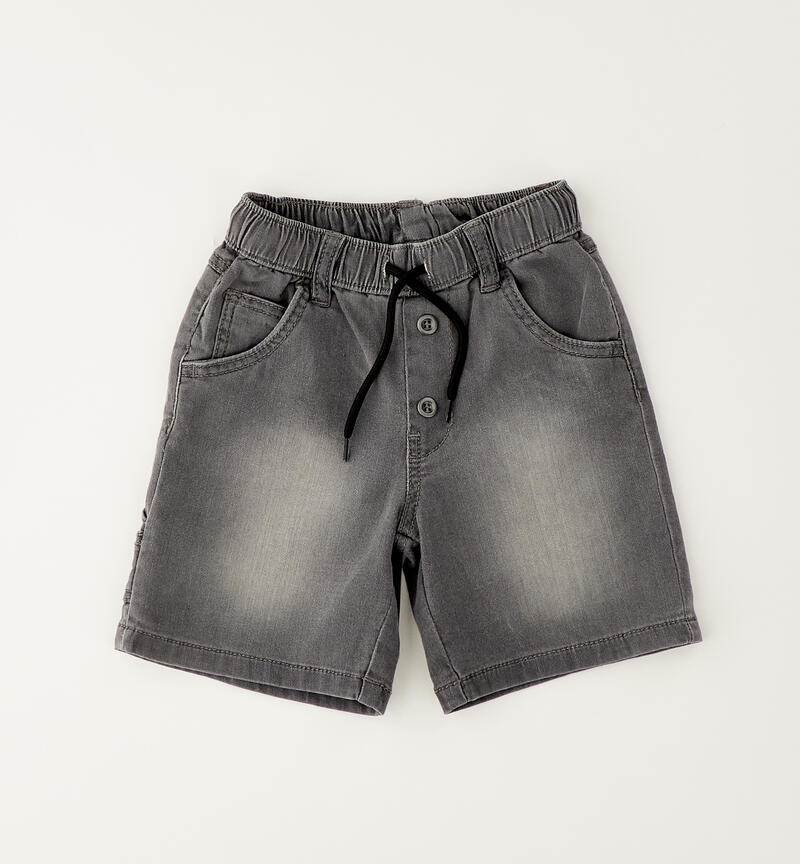Pantaloni jeans corti bambino DENIM GRIGIO CHIARO-7997
