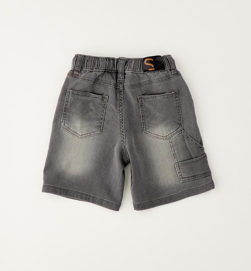 Pantaloni jeans corti bambino DENIM GRIGIO CHIARO-7997