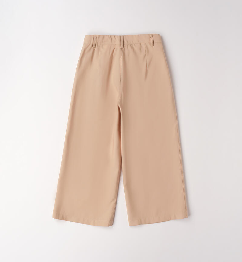 Pantaloni larghi bambina BEIGE-0941
