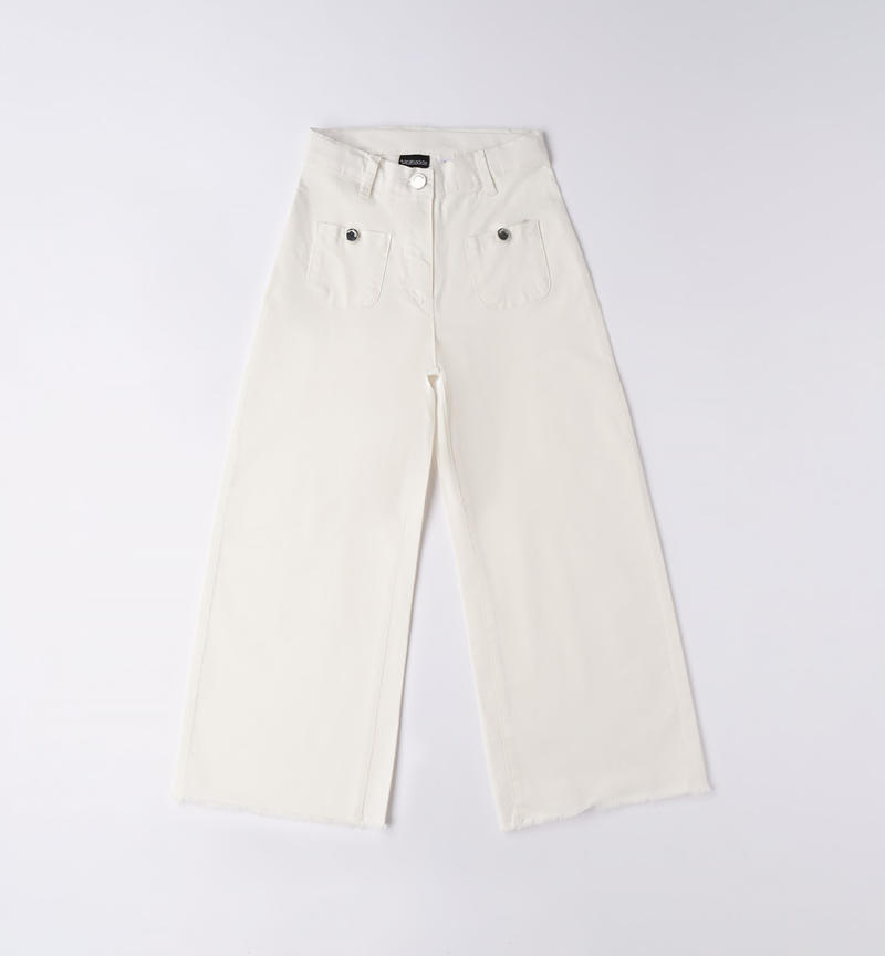 Sarabanda wide trousers for girls from 8 to 16 years PANNA-0112