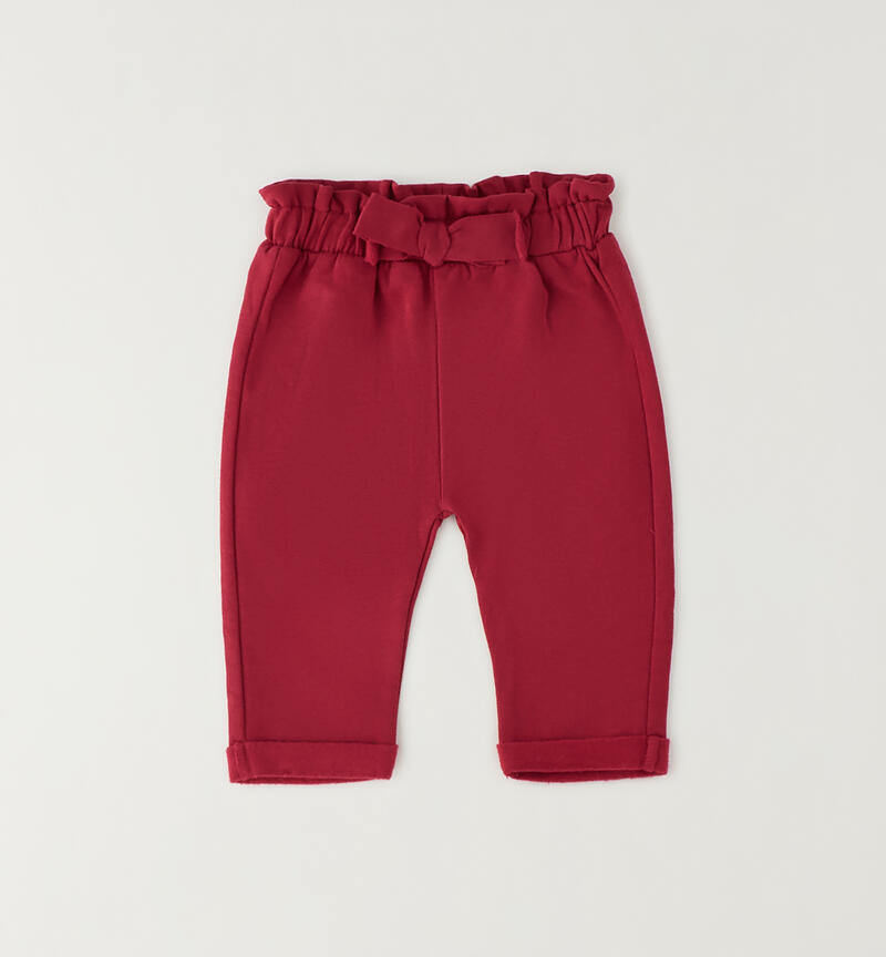 Minibanda baby girl trousers BORDEAUX-2652
