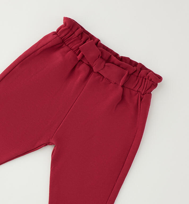 Minibanda baby girl trousers BORDEAUX-2652