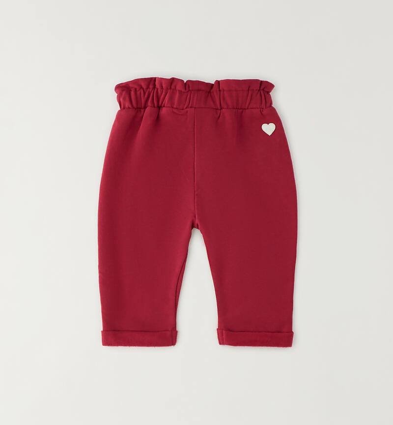 Minibanda baby girl trousers BORDEAUX-2652