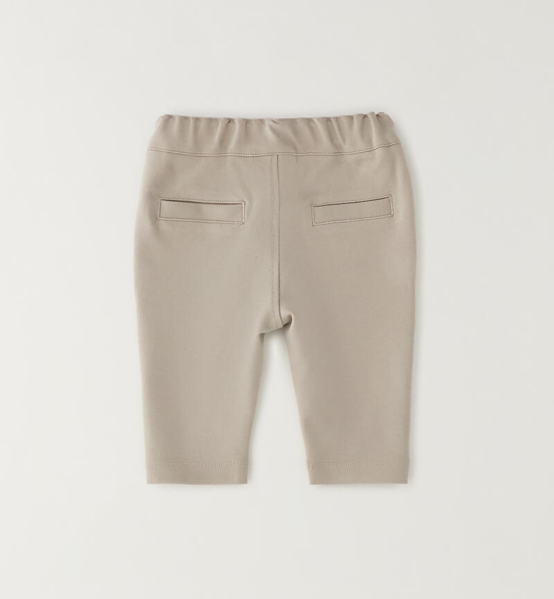 Pantaloni neonato eleganti BEIGE SCURO-0445