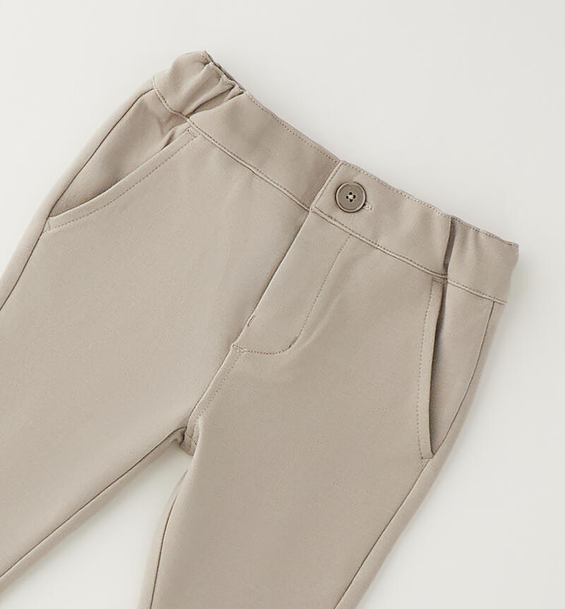 Pantaloni neonato eleganti BEIGE SCURO-0445