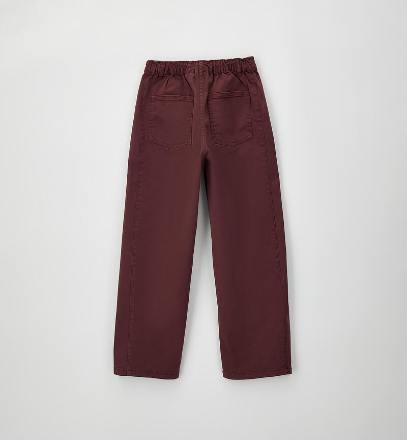 Girls' trousers BURGUNDY-2557