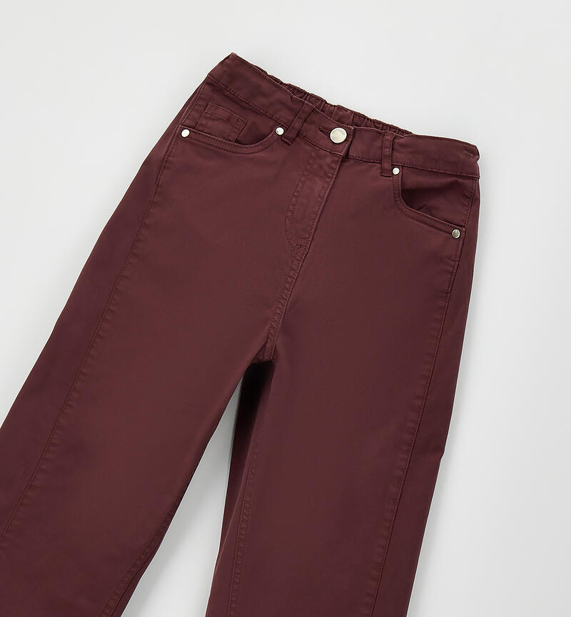 Girls' trousers BURGUNDY-2557