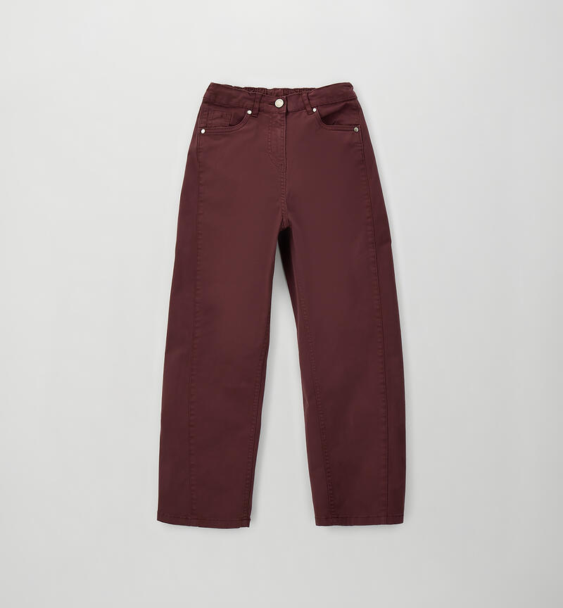 Girls' trousers BURGUNDY-2557