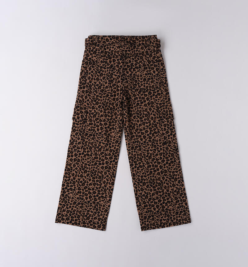 Pantaloni per ragazza MARRONE-NERO-6BRW
