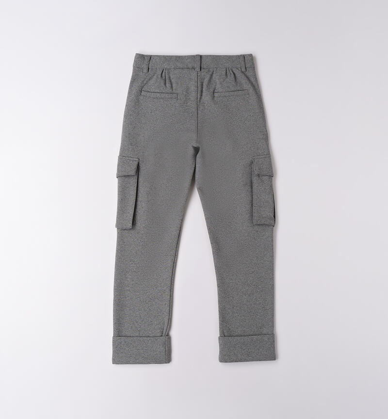 Pantaloni per ragazzo GRIGIO MELANGE-8992