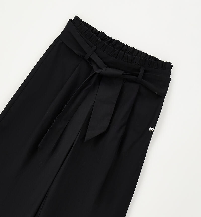 Girl's trousers with belt NERO-0658