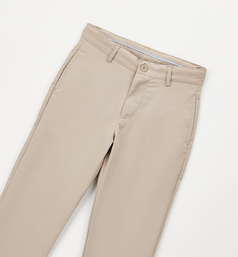 Elegant boy's trousers BEIGE SCURO-0445