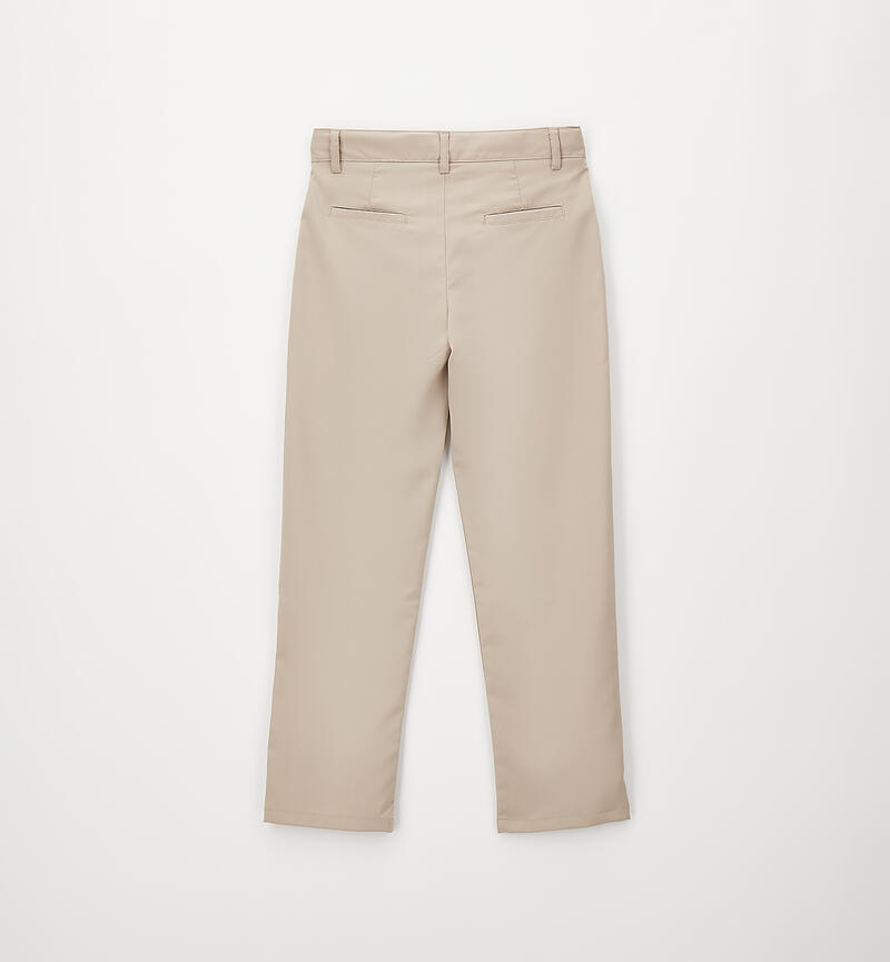 Elegant boy's trousers BEIGE SCURO-0445