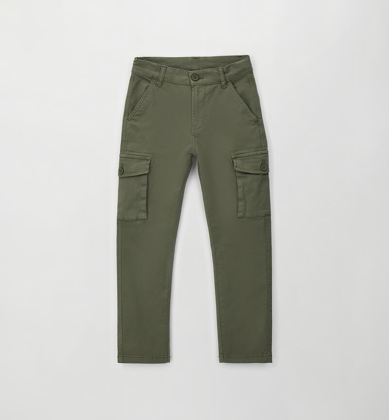 Pantaloni ragazzo Sarabanda VERDE MILITARE-5557