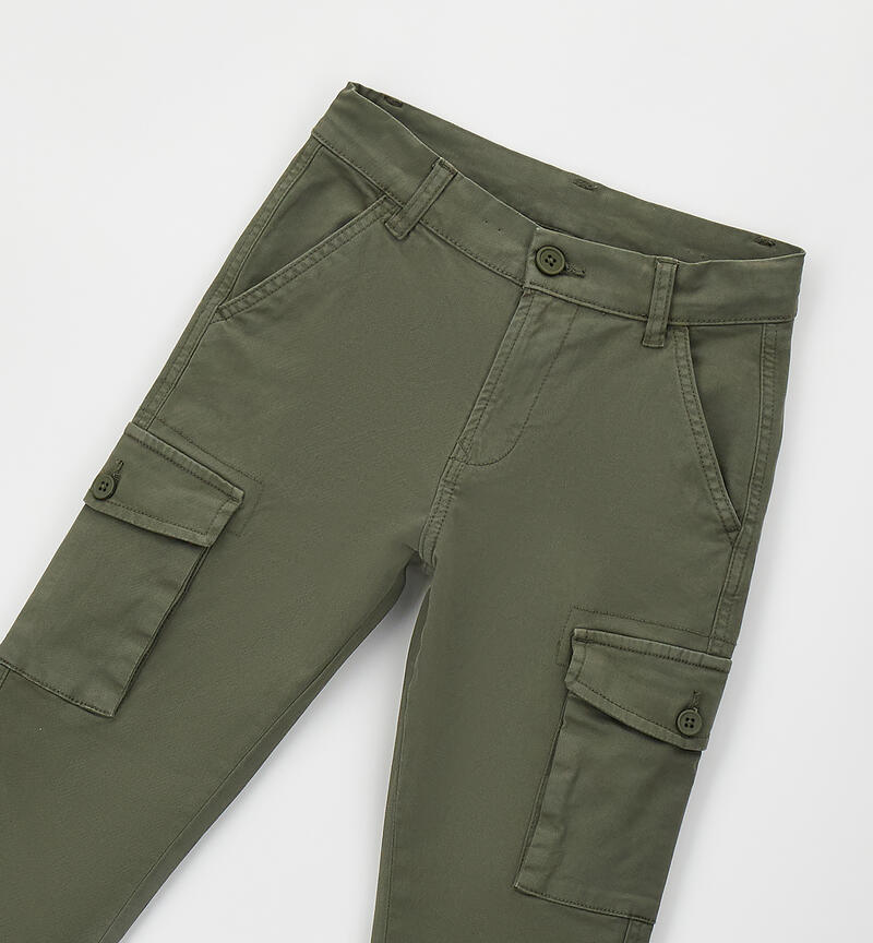 Pantaloni ragazzo Sarabanda VERDE MILITARE-5557