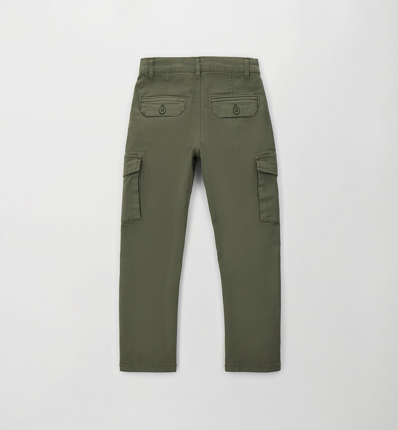 Pantaloni ragazzo Sarabanda VERDE MILITARE-5557