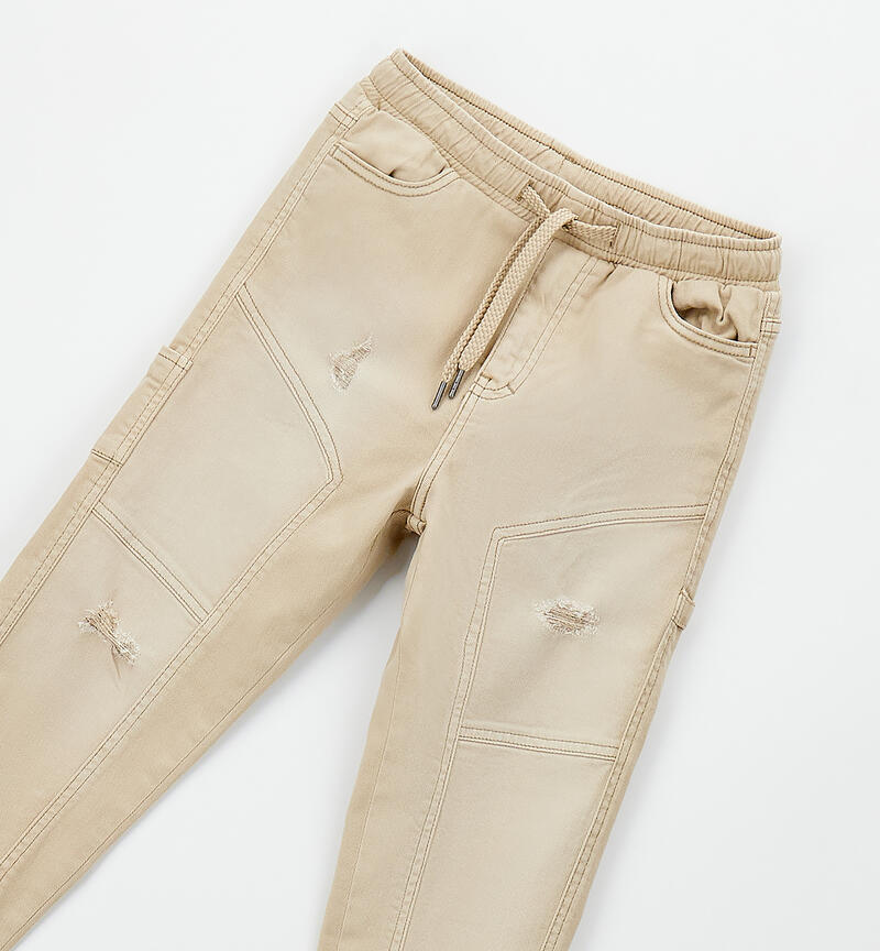 Sarabanda trousers for boys BEIGE-0471