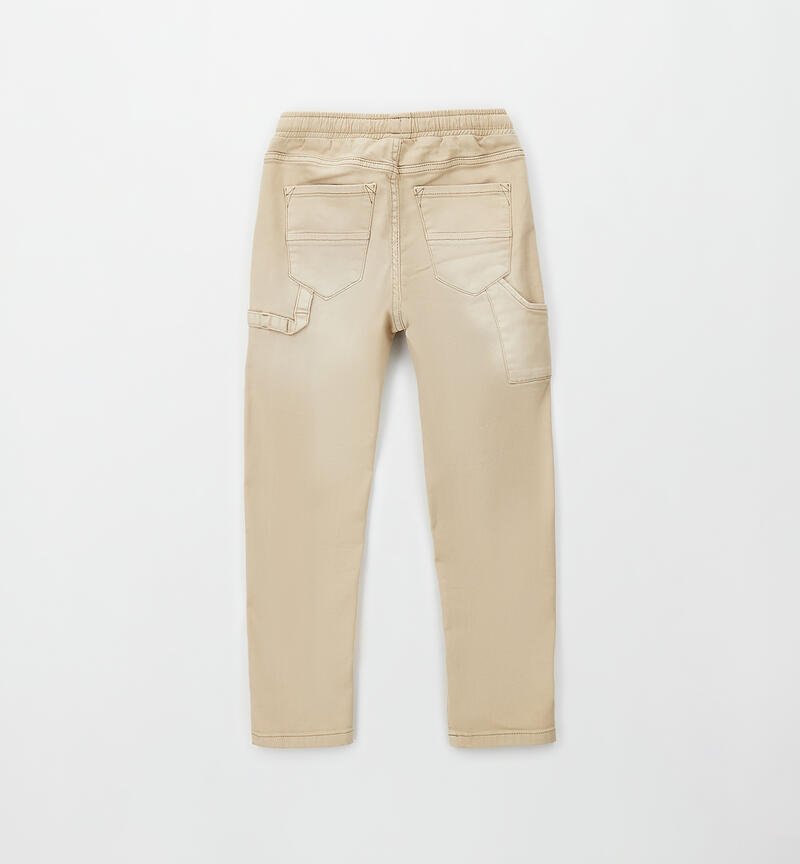 Sarabanda trousers for boys BEIGE-0471