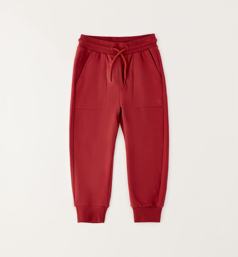 Children's tracksuit trousers DARK RED -2541