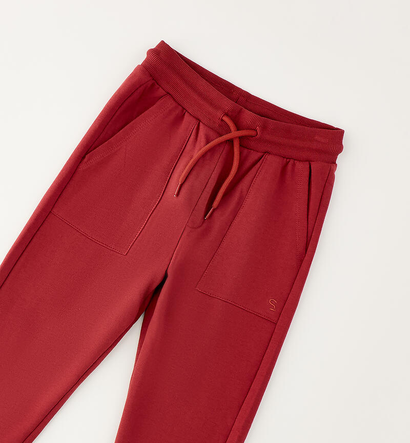 Children's tracksuit trousers DARK RED -2541