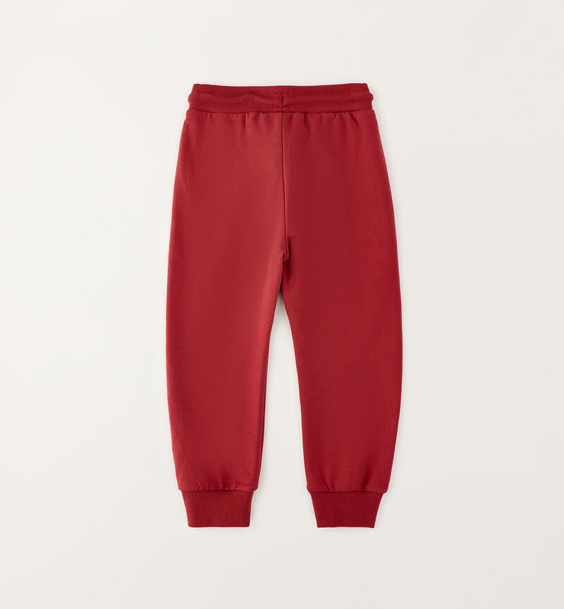 Children's tracksuit trousers DARK RED -2541