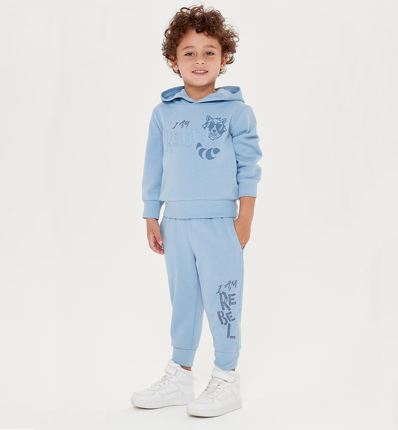 Sarabanda printed tracksuit bottoms for boys from 9 months to 8 years AZZURRO-3873
