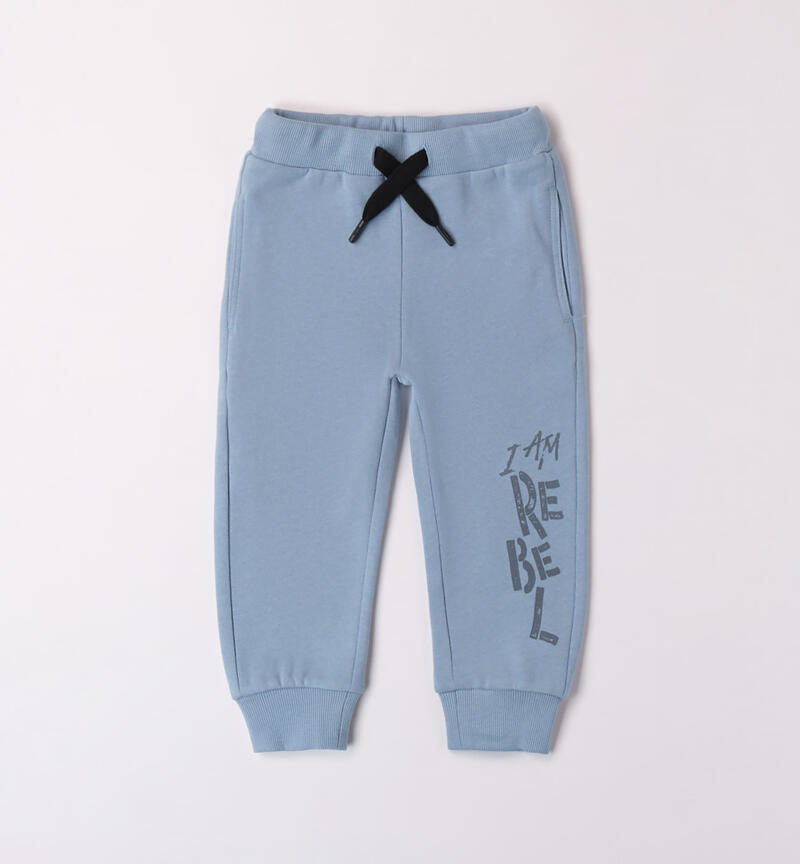 Sarabanda printed tracksuit bottoms for boys from 9 months to 8 years AZZURRO-3873