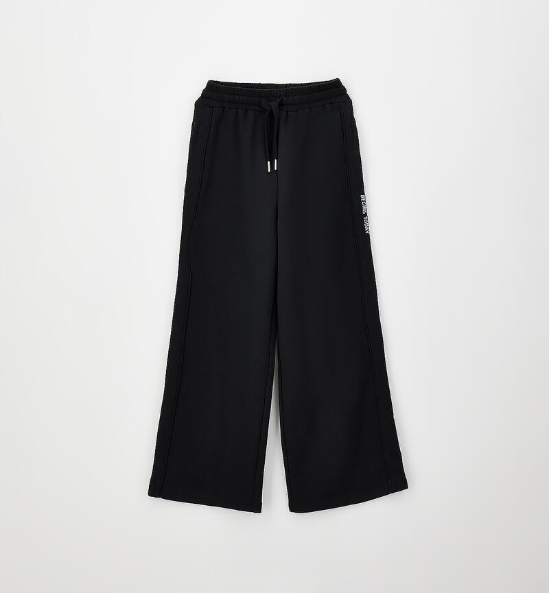 Girl's tracksuit bottoms NERO-0658