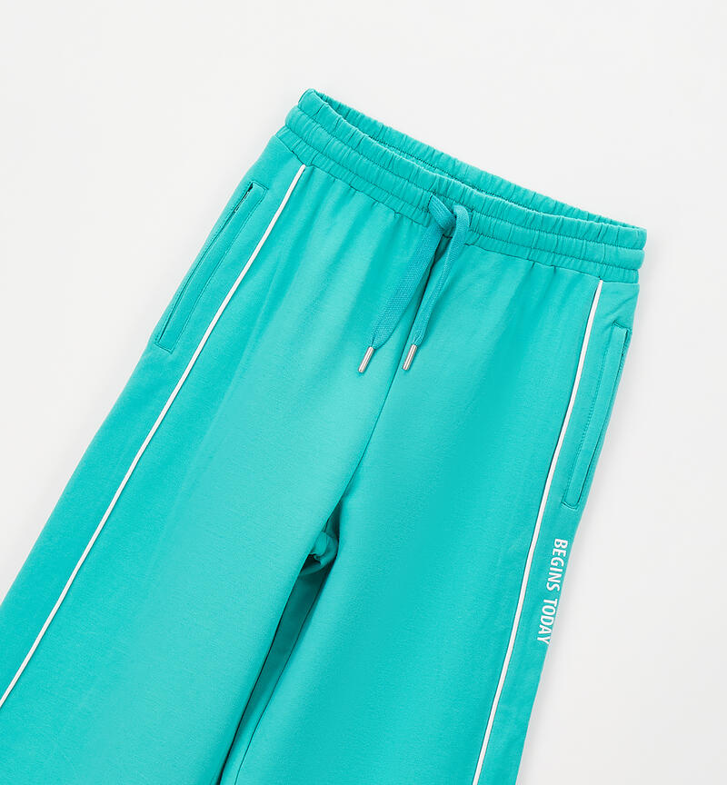 Girl's tracksuit bottoms VERDE-4452