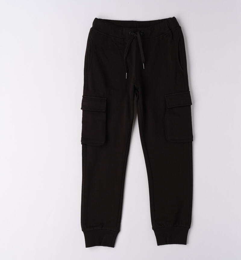 Pantaloni tuta ragazzo NERO-0658