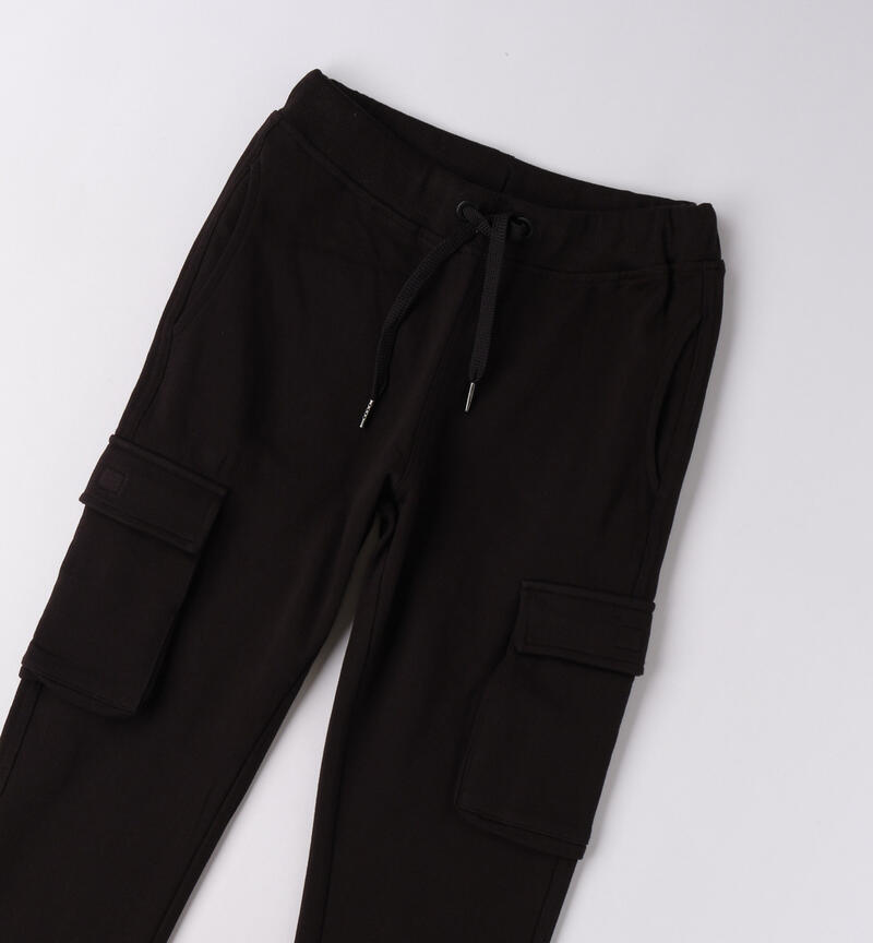 Pantaloni tuta ragazzo NERO-0658
