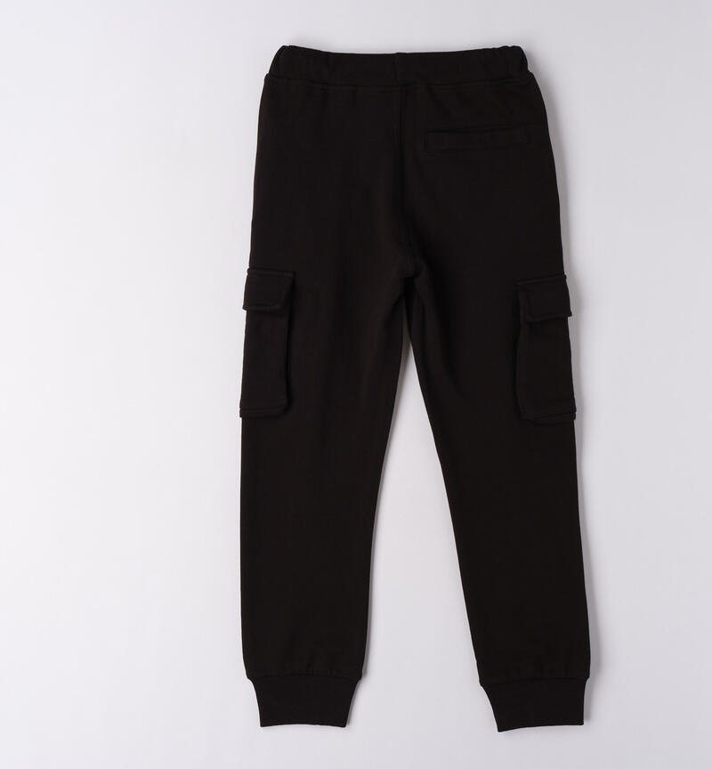Pantaloni tuta ragazzo NERO-0658