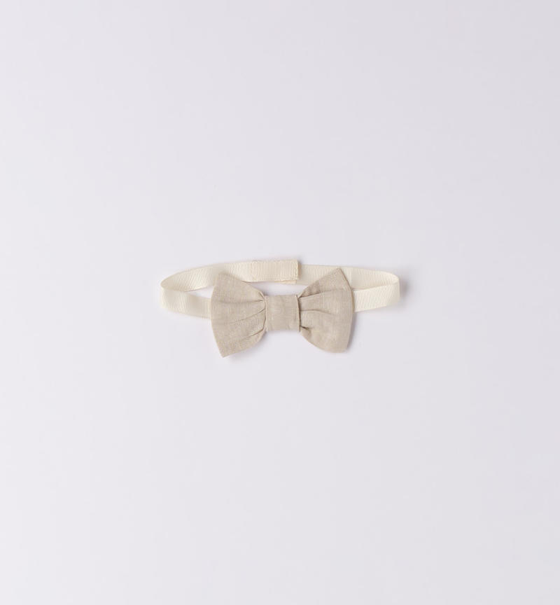 Sarabanda elegant bow tie for boys from 9 months to 8 years BEIGE-0435