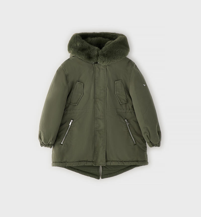 Parka da ragazza Sarabanda VERDE MILITARE-5554