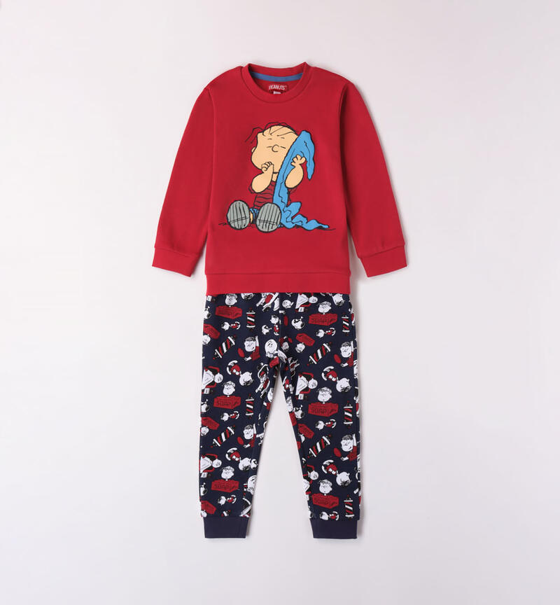 Sarabanda Charlie Brown pyjamas for boys from 9 months to 8 years ROSSO-2259