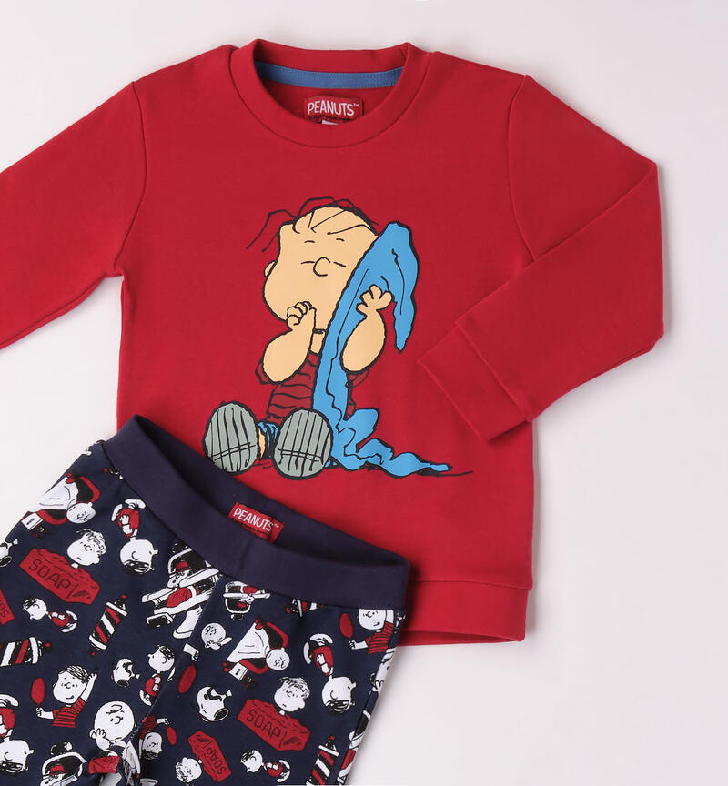 Pigiama Charlie Brown per bambino da 9 mesi a 8 anni Sarabanda ROSSO-2259