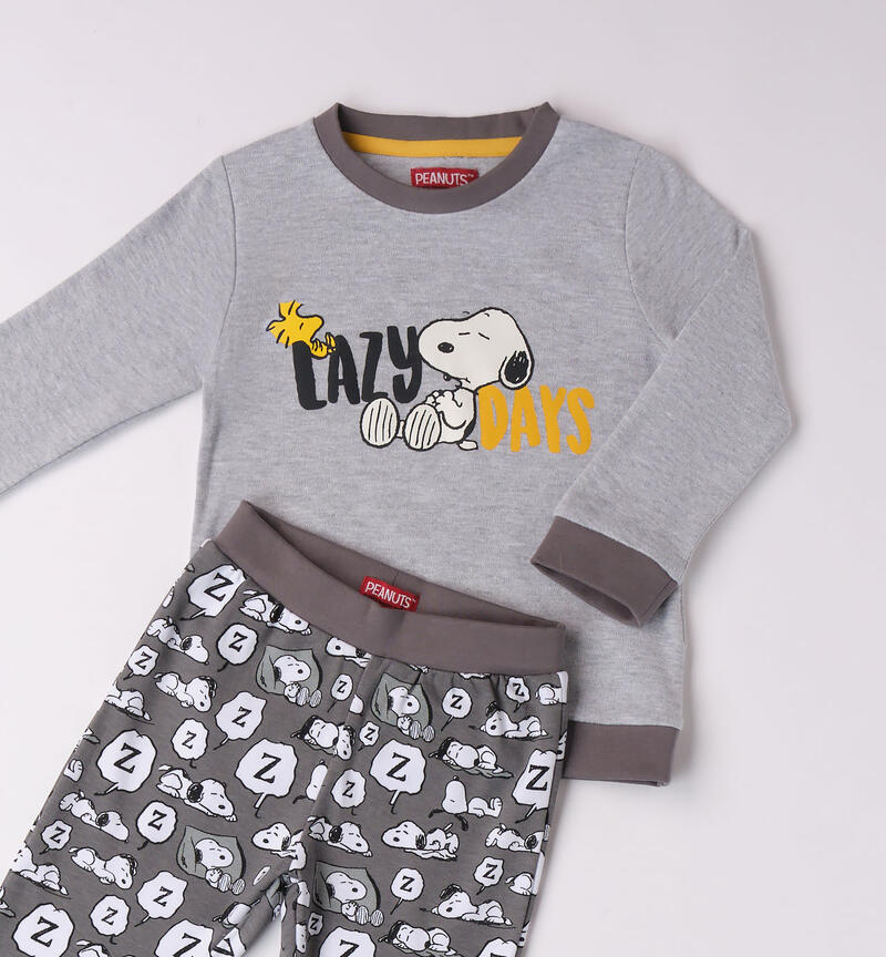 Pigiama Snoopy per bambino da 9 mesi a 8 anni Sarabanda GRIGIO MELANGE-8992