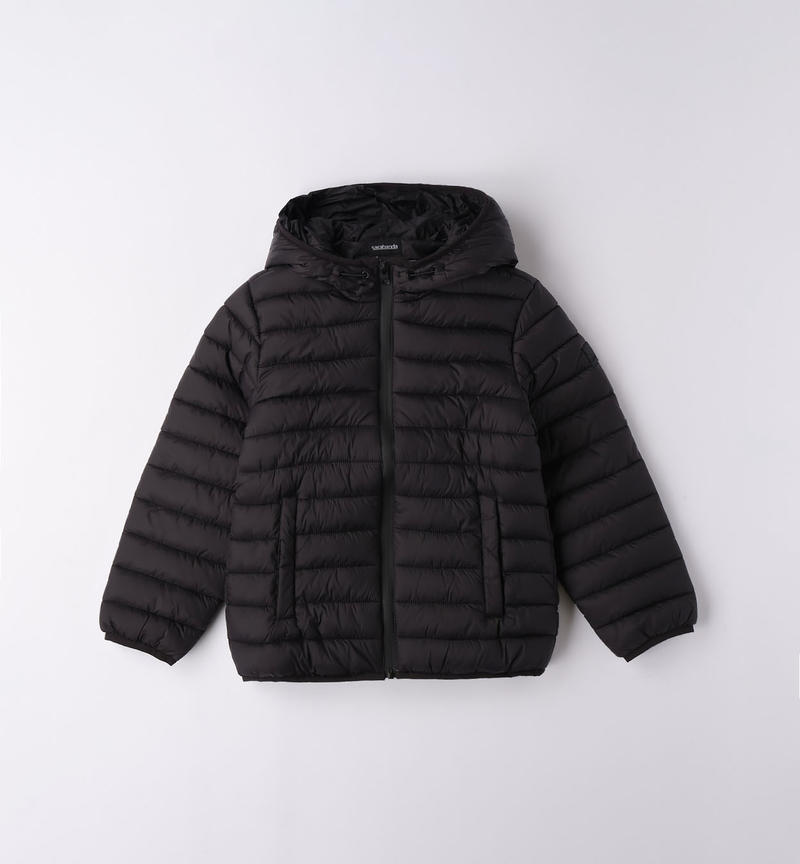 Sarabanda 100 gram padded jacket for boys from 8 to 16 years NERO-0658
