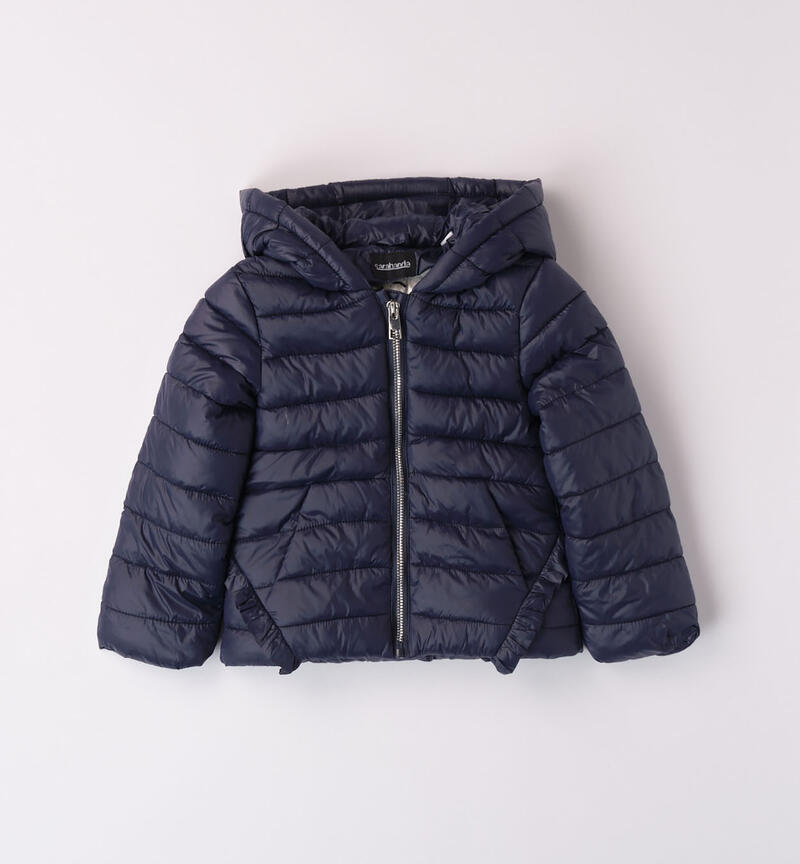 Sarabanda 100-gram down jacket for girls from 9 months to 8 years NAVY-3854