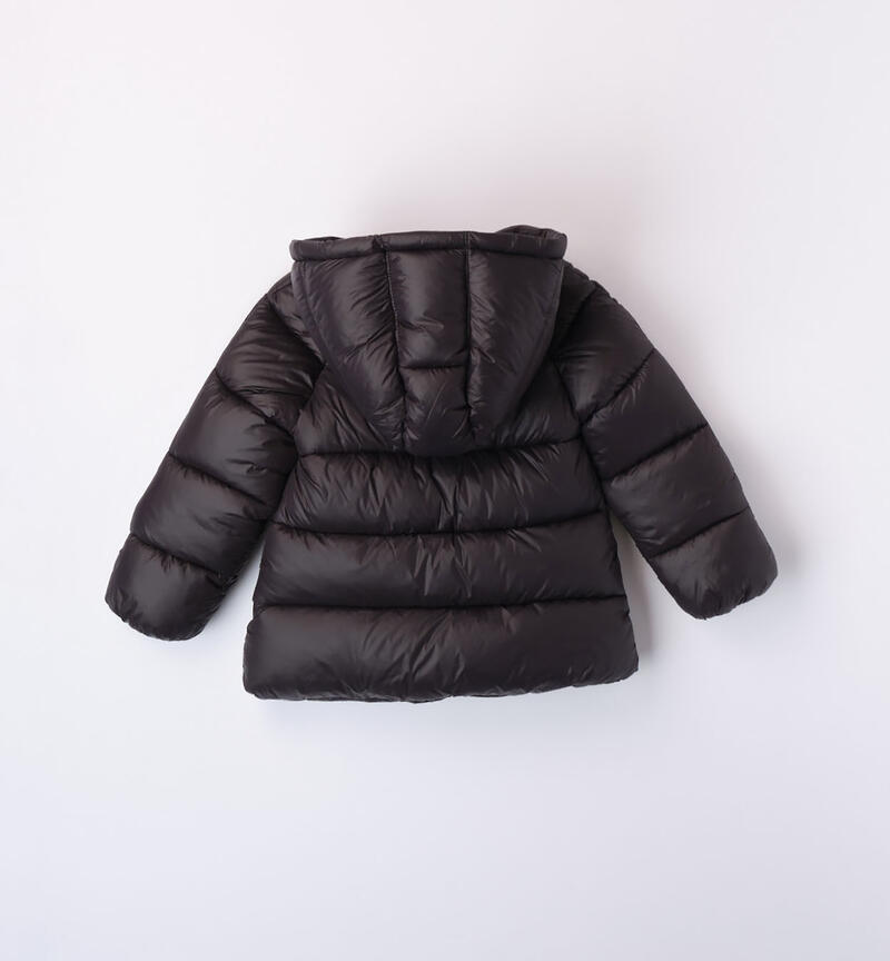 Sarabanda down jacket with pockets for girls from 9 months to 8 years NERO-0658